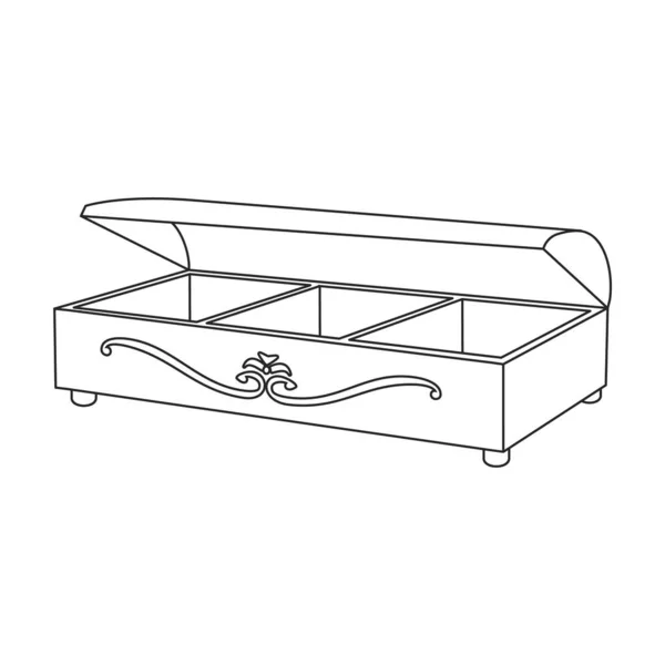 木箱矢量图标.在白色背景木箱上隔离的轮廓矢量图标. — 图库矢量图片