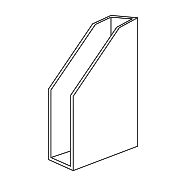 木製ボックスベクトルアイコン白い背景木製ボックスに隔離されたアウトラインベクトルアイコン. — ストックベクタ