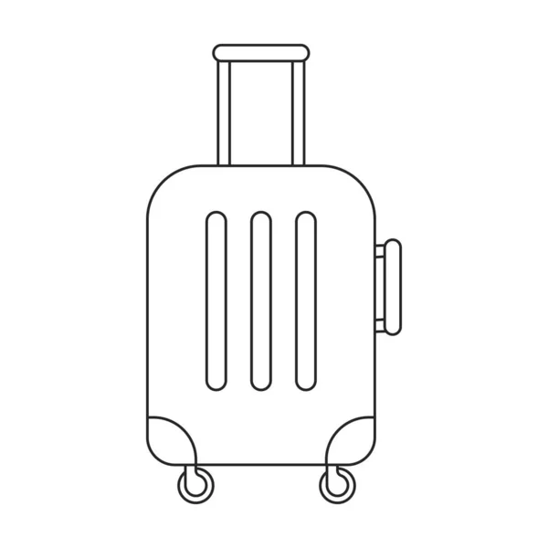 Suitcase vector icon.Outline vector icon isolated on white background suitcase. — Stock Vector