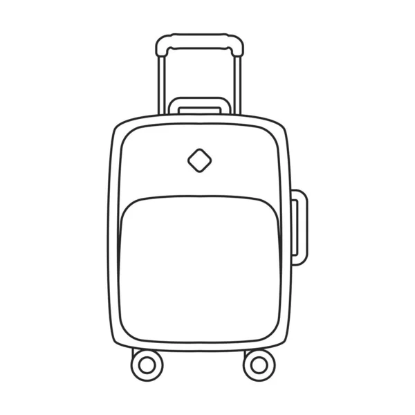 Koffer-Vektorsymbol. Umrissvektorsymbol isoliert auf weißem Hintergrund Koffer. — Stockvektor