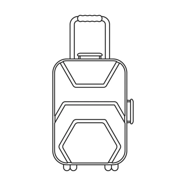 スーツケースベクトルアイコン白い背景スーツケースに隔離されたアウトラインベクトルアイコン. — ストックベクタ