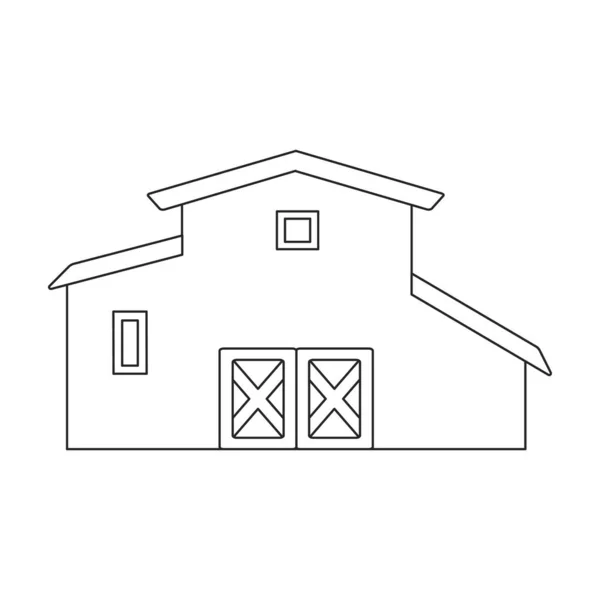 Barn vektor ikon.Vektor ikon elszigetelt fehér háttér pajta. — Stock Vector