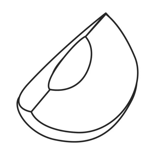 Icona vettoriale essiccata all'albicocca. Icona vettoriale sagomata isolata su sfondo bianco albicocca essiccata. — Vettoriale Stock
