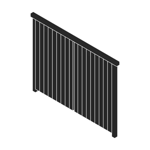 Icona vettoriale recinzione. Icona vettoriale nera isolata su recinzione di sfondo bianco. — Vettoriale Stock