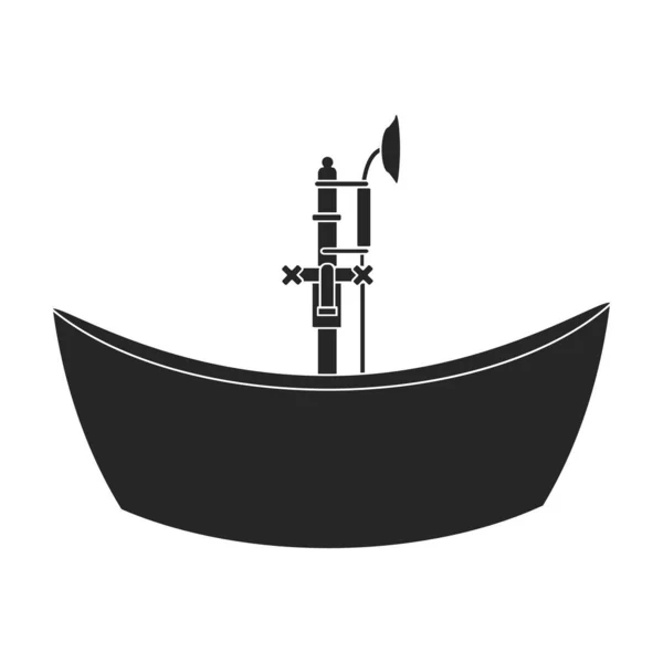 Badewanne Vektor icon.Black Vektor Symbol isoliert auf weißem Hintergrund Badewanne. — Stockvektor