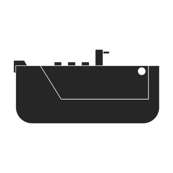 Bath bath vector icon.Black vector icon 을 흰색 욕조에서 분리 한다.. — 스톡 벡터