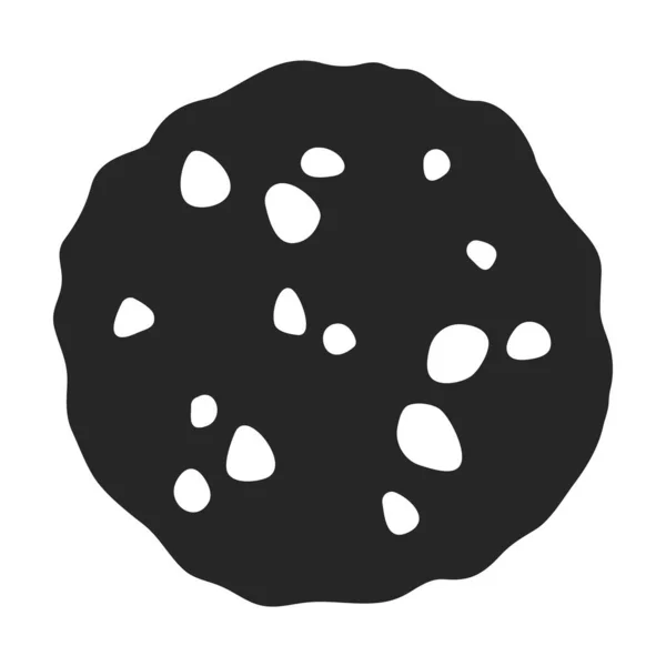 带有面包屑矢量图标的Cookies.在带有面包屑的白色背景曲奇上隔离的黑色矢量图标. — 图库矢量图片