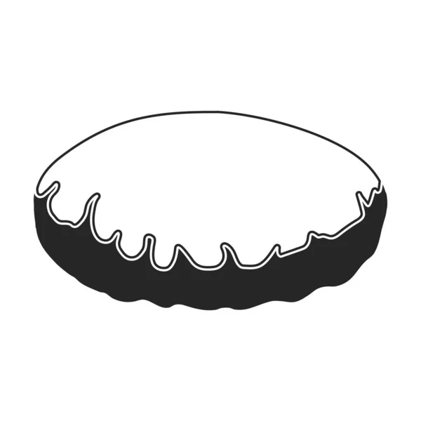 Cookies vector icon.Black icono del vector aislado en las cookies de fondo blanco. — Vector de stock