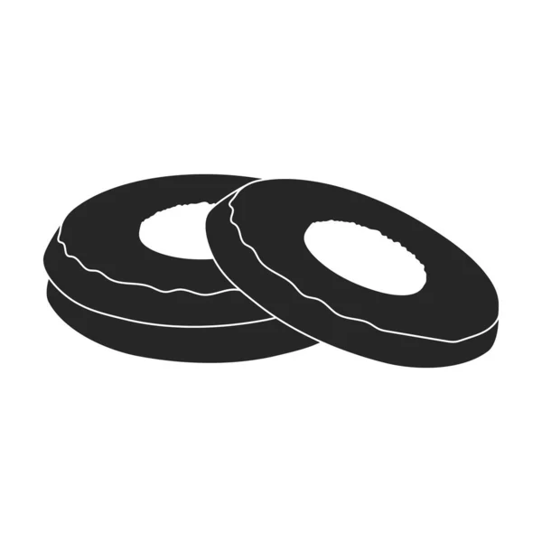 Icône vectorielle cookies Icône vectorielle noire isolée sur fond blanc cookies. — Image vectorielle