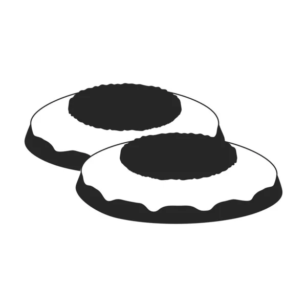 Cookies vector icon.Black vector icon isolated on white background cookies. — Stock Vector