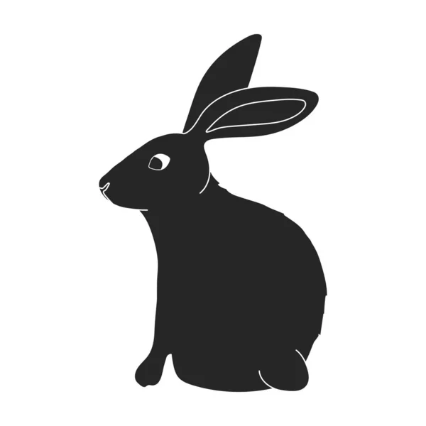 Czarna ikona wektora królika. Wektor ilustracji królik na białym tle. Izolowana czarna ikona ilustracji królika. — Wektor stockowy
