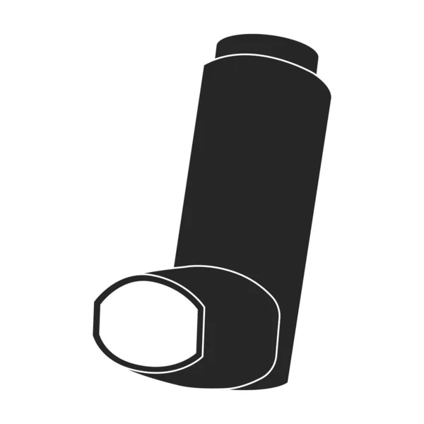 Inhalator vektor ikon.Svart vektor ikon isolerad på vit bakgrund inhalator. — Stock vektor