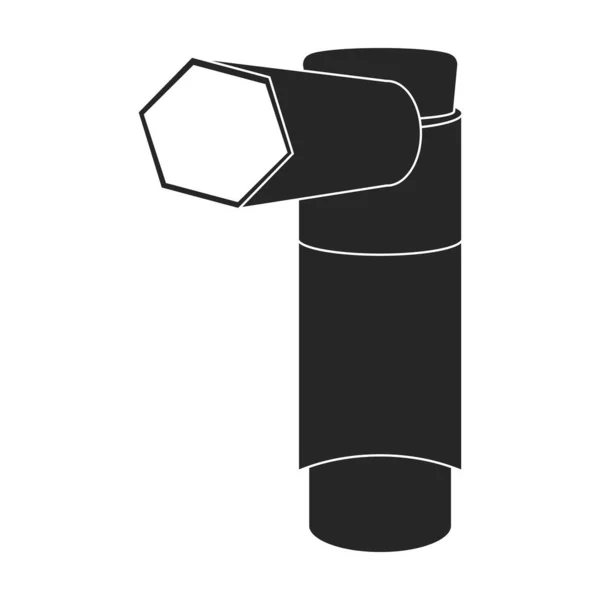 Icône de vecteur d'inhalateur Icône de vecteur noir isolé sur l'inhalateur de fond blanc. — Image vectorielle