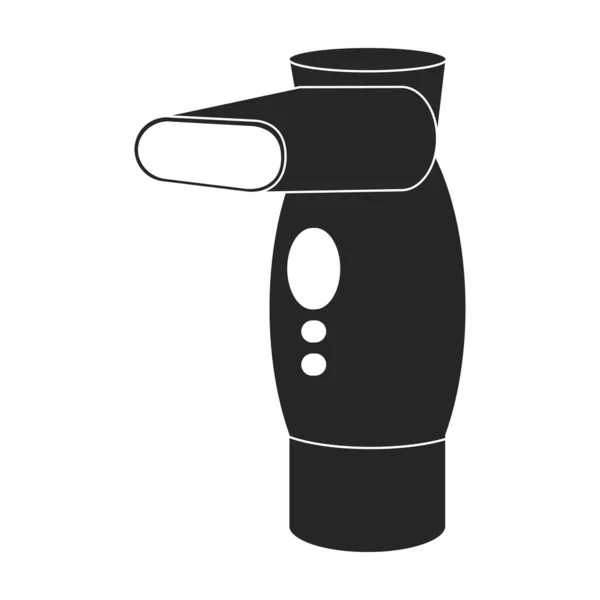 Icono del vector del inhalador icon.Black aislado en el inhalador de fondo blanco. — Archivo Imágenes Vectoriales