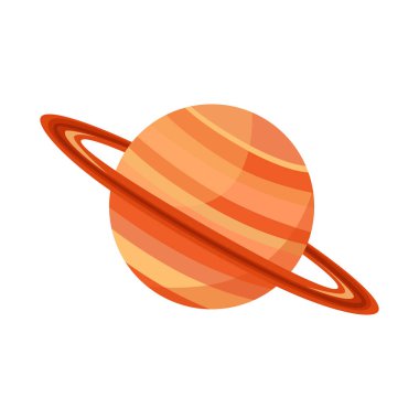 Satürn ve halka işaretinin izole edilmiş bir nesnesi. Satürn grafiği ve yıldızlar web için stok sembolü.