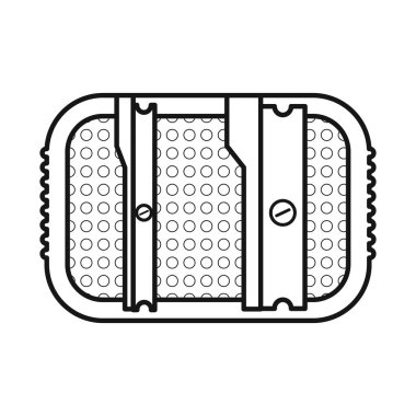 Keskinleştirici ve metal sembolün vektör çizimi. Keskinleştirici ve bıçak vektör illüstrasyonunun web ögesi.