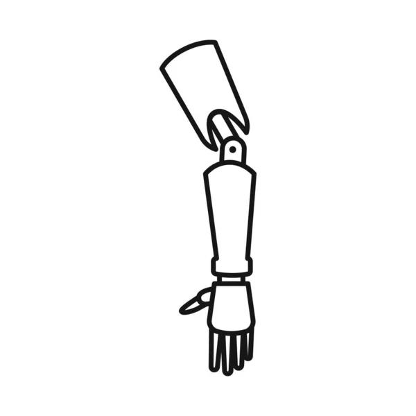 Векторная иллюстрация значка руки и протеза. Веб-элемент векторной иллюстрации рук и имитации запасов. — стоковый вектор