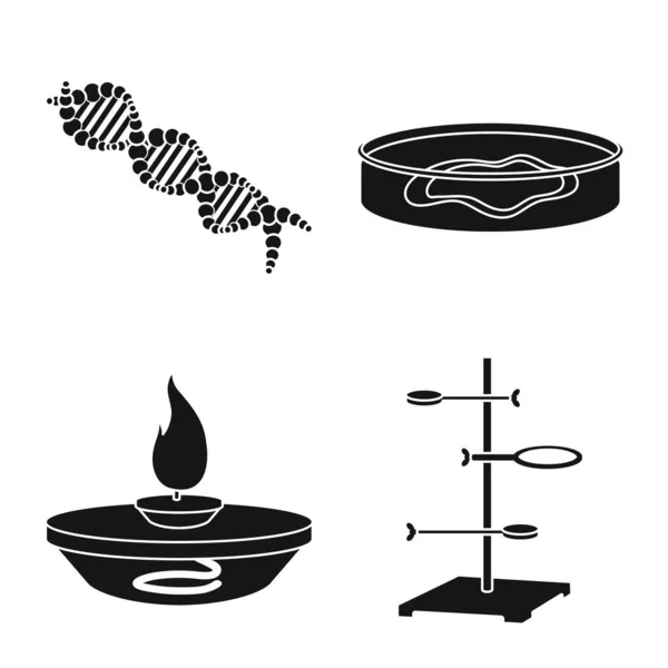 薬理と実験アイコンの分離オブジェクト.薬理・化学ストック図集. — ストックベクタ