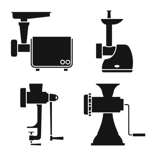 Vektorillustration av anordning och metallsymbol. Insamling av enhet och kvarnvektor ikon för lager. — Stock vektor
