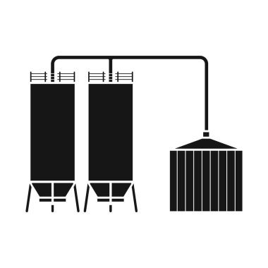 Bitki ve türbin ikonunun izole nesnesi. Ağ için bitki ve çelik stok sembolü.