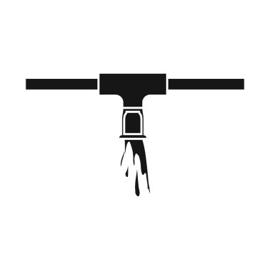 Sistemin izole nesnesi ve fıskiye işareti. Sistem kümesi ve baskı stok vektör çizimi.