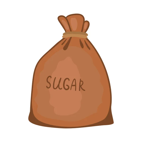 Odizolowany obiekt ikony torby i cukru. Grafika ikony wektora worka i proszku na stanie. — Wektor stockowy