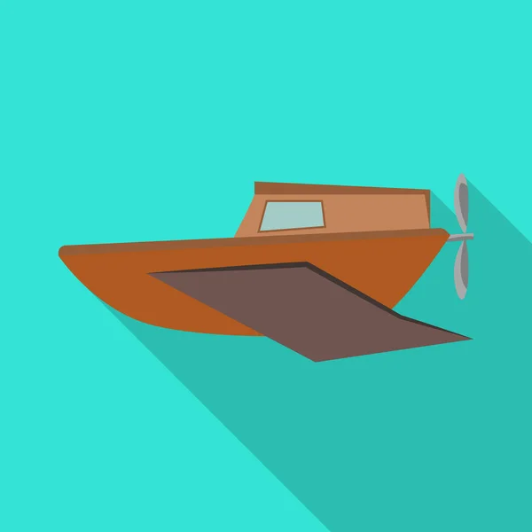 Diseño vectorial de barco y logotipo antiguo. Elemento Web de barco y barco salvavidas vector ilustración. — Archivo Imágenes Vectoriales