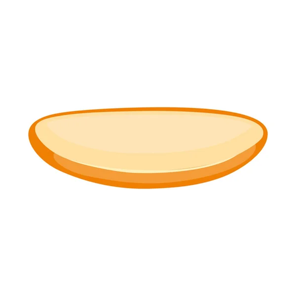Geïsoleerd object van brood- en keukenbord. Grafiek van de bun en slice vector icoon voor stock. — Stockvector