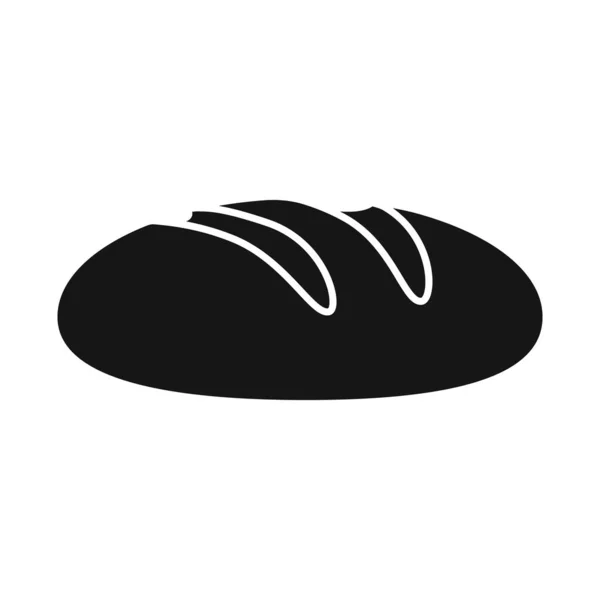 パンとローフのシンボルのベクトルイラスト。ウェブ用パンとスライスストックシンボルのセット. — ストックベクタ