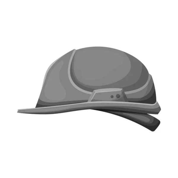 Objeto aislado de casco y signo de sombrero. Elemento web del casco y el icono del vector hardhat para stock. — Archivo Imágenes Vectoriales