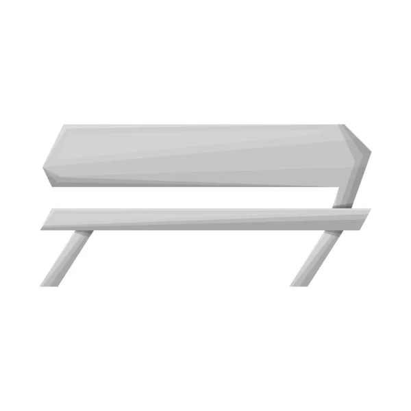 Diseño vectorial de banco y letrero de muebles. Elemento web del banco y el símbolo de stock sentado para la web. — Vector de stock