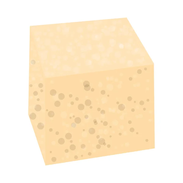 Projeto vetorial de cubo e logotipo de açúcar. Gráfico do cubo e ilustração do vetor de estoque marrom . — Vetor de Stock