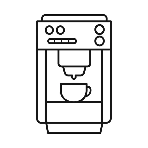 A kávéfőző és a technológiai szimbólum vektoros kialakítása. Kávéfőző és készülék készlet szimbólum grafikája a weben. — Stock Vector