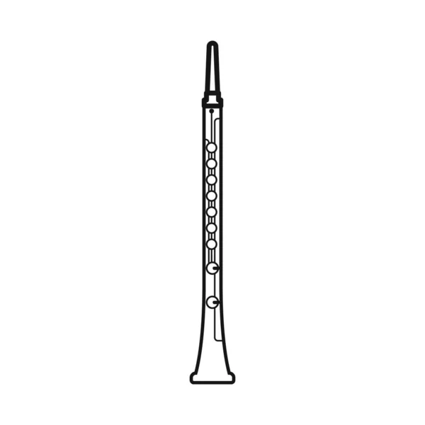 Векторний дизайн кларнета і логотипу труби. Графіка кларнета і металу Векторна піктограма для запасів . — стоковий вектор