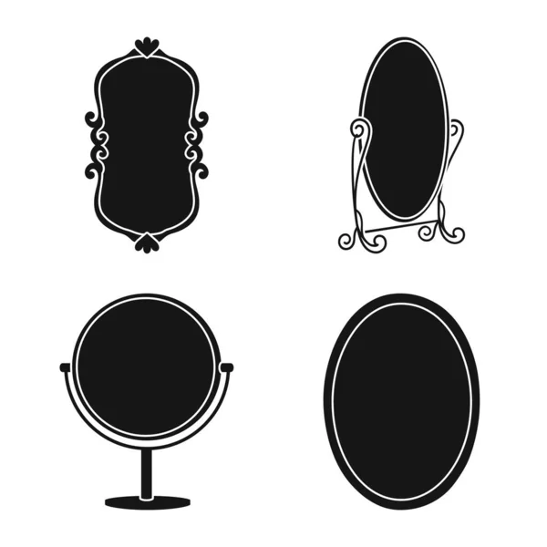 Vektor illustration av möbler och toalett ikon. Samling av möbler och ram stock symbol för webben. — Stock vektor