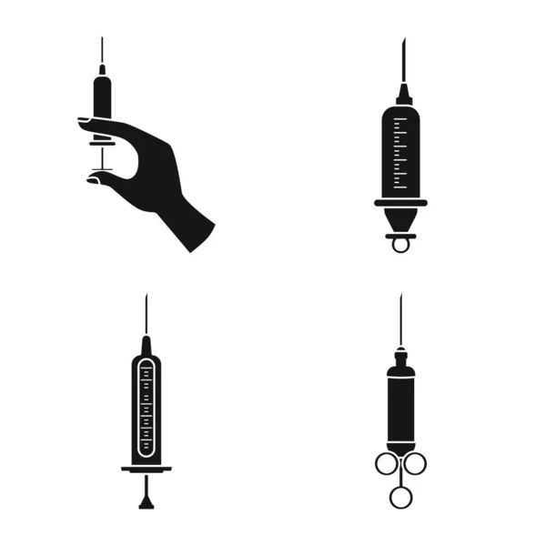 Vektor-Design von Geräten und Klinik-Logo. Set von Geräten und medizinischer Vektor-Illustration. — Stockvektor