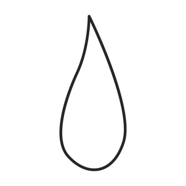 Su sıçrama vektör simgesi. Beyaz arkaplan su sıçramasında izole edilmiş dış hat vektör simgesi.