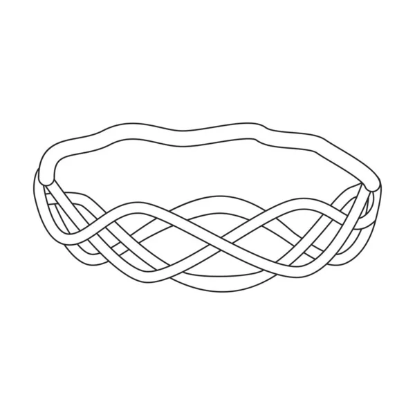 Εικονίδιο διανύσματος Hoop. Εικονίδιο διανύσματος περίγραμμα απομονωμένο σε λευκό φόντο στεφάνι. — Διανυσματικό Αρχείο