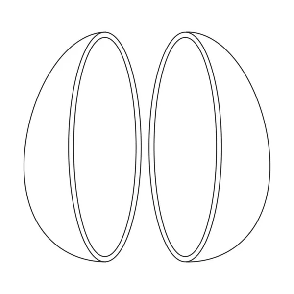 Icône vectorielle oeuf chocolat. Décrivez l'icône vectorielle isolée sur fond blanc oeuf chocolat. — Image vectorielle