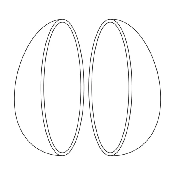 巧克力蛋矢量图标。从白色背景巧克力蛋上分离出的线形矢量图标. — 图库矢量图片