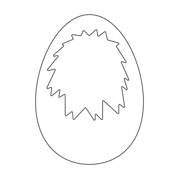 Εικονίδιο φορέα αυγό σοκολάτα. Εικονίδιο διάνυσμα περίγραμμα απομονώνονται σε λευκό φόντο αυγό σοκολάτας. — Διανυσματικό Αρχείο
