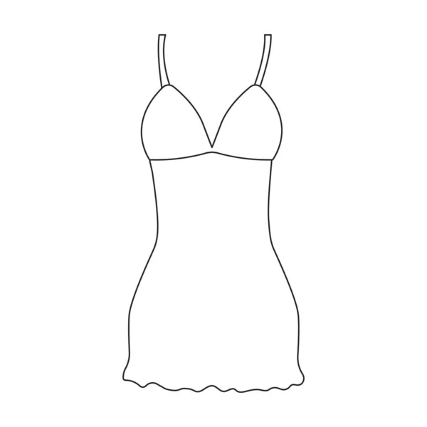 Peignoir vector icon.Outline vector icon 격리 백인 배경 peinnoir 에. — 스톡 벡터