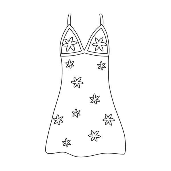 Peignoir vector icon.Outline vector icoon geïsoleerd op witte achtergrond peignoir. — Stockvector