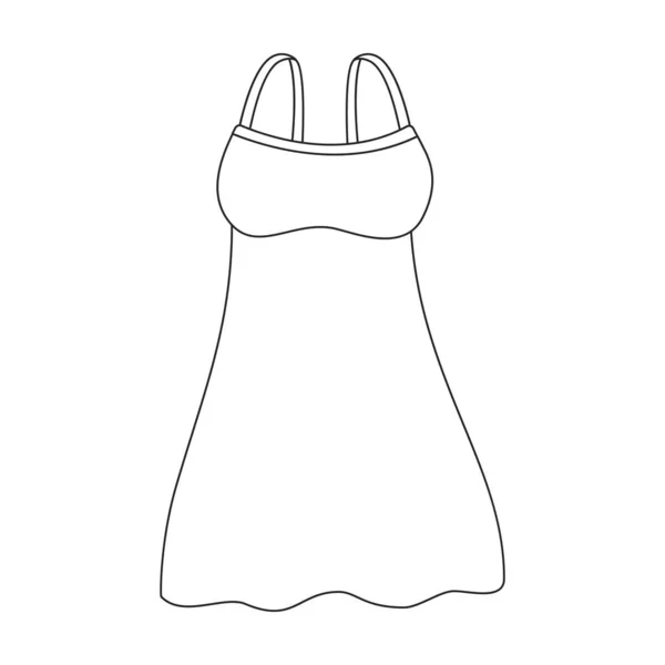 Peignoir vector icon.Outline vector icoon geïsoleerd op witte achtergrond peignoir. — Stockvector