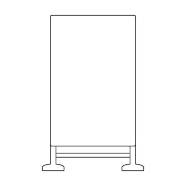 Çöp kutusu vektör simgesi. Taslak vektör simgesi beyaz arkaplan çöp kutusunda izole edildi.