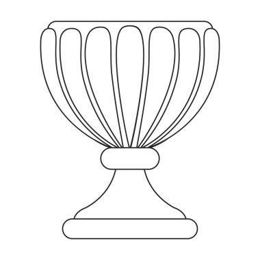 Çöp kutusu vektör simgesi. Taslak vektör simgesi beyaz arkaplan çöp kutusunda izole edildi.