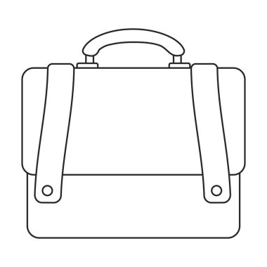 Erkek torba vektör simgesi. Beyaz arkaplan erkek çantasındaki ana vektör simgesi izole edildi.