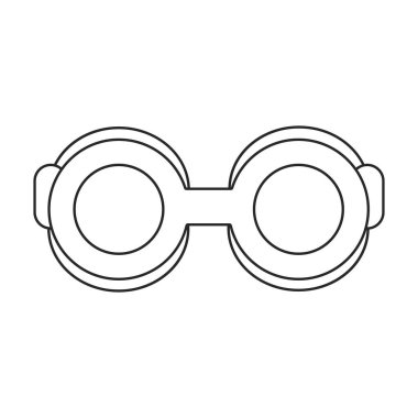 Dalgıç gözlüğü vektör simgesi. Taslak vektör simgesi beyaz arkaplan dalgıç gözlüğü üzerinde izole edildi.