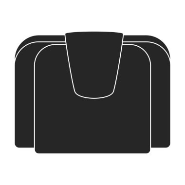 Deri cüzdan vektör simgesi. Siyah vektör simgesi beyaz arka planda deri cüzdanda izole edilmiş..