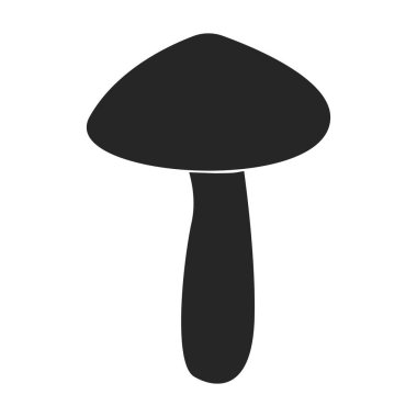 Amanita vektör simgesi. Siyah vektör simgesi beyaz arkaplan amanita üzerinde izole edildi.